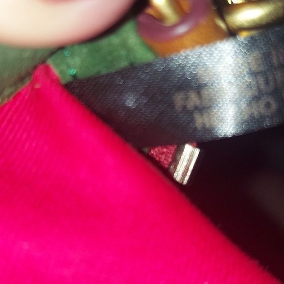 Dooney & Bourke Brown Leather Crossbody Wristlet with Red Trim - Picture 3 of 4